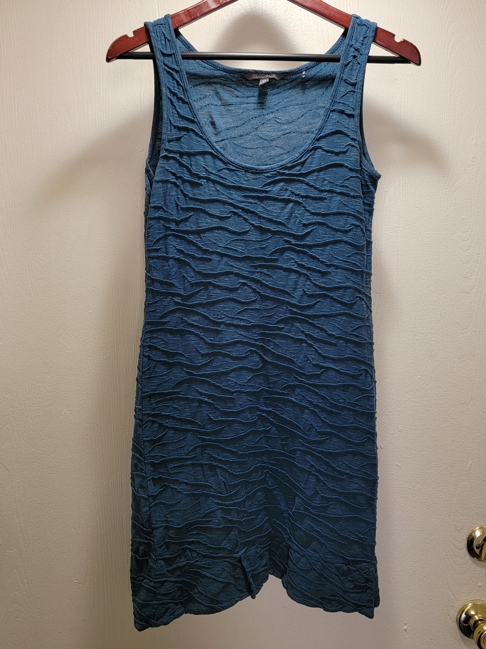 Toad&Co Samba Weave Tank Shift Dress in Teal Blue